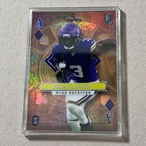 Jordan Addison Gold 5/5 Rookie Football Card